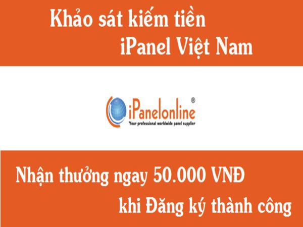 Khảo sát kiếm tiền iPanelOnline Việt Nam