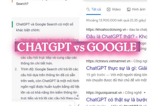 Sự khác biệt trong cách thức phản hồi của ChatGPT và Google search