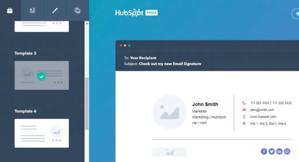 Tạo chữ ký email trên Hubspot