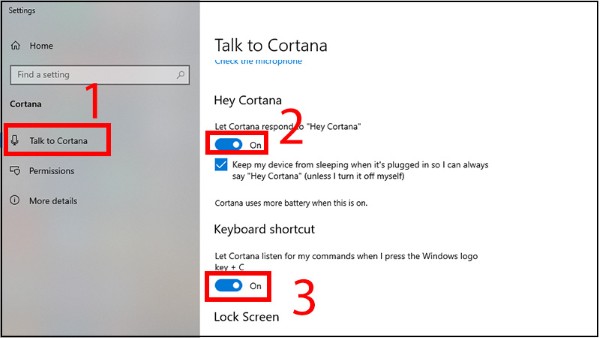 Cách để gọi Cortana