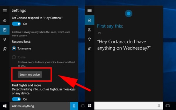 Cách để huấn luyện Cortana nhận dạng giọng nói của bạn