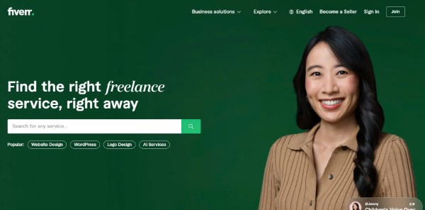 Fiverr – Web kiếm tiền online bằng cách đánh văn bản kiếm tiền