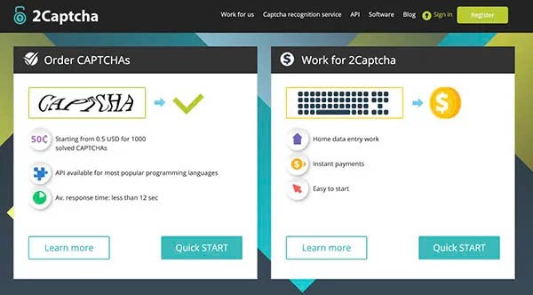 2Captcha – Trang web nhập captcha kiếm tiền đơn giản