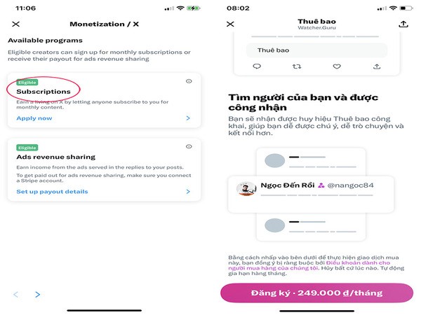 Kiếm tiền trên X (Twitter) bằng tính năng Subscriptions