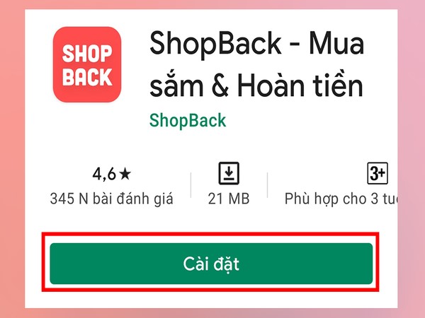 Ứng dụng mua hàng hoàn tiền - ShopBack