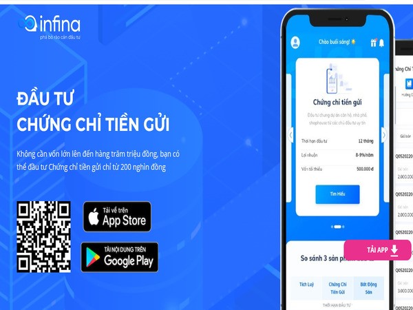 Ứng dụng đầu tư tài chính - Infina